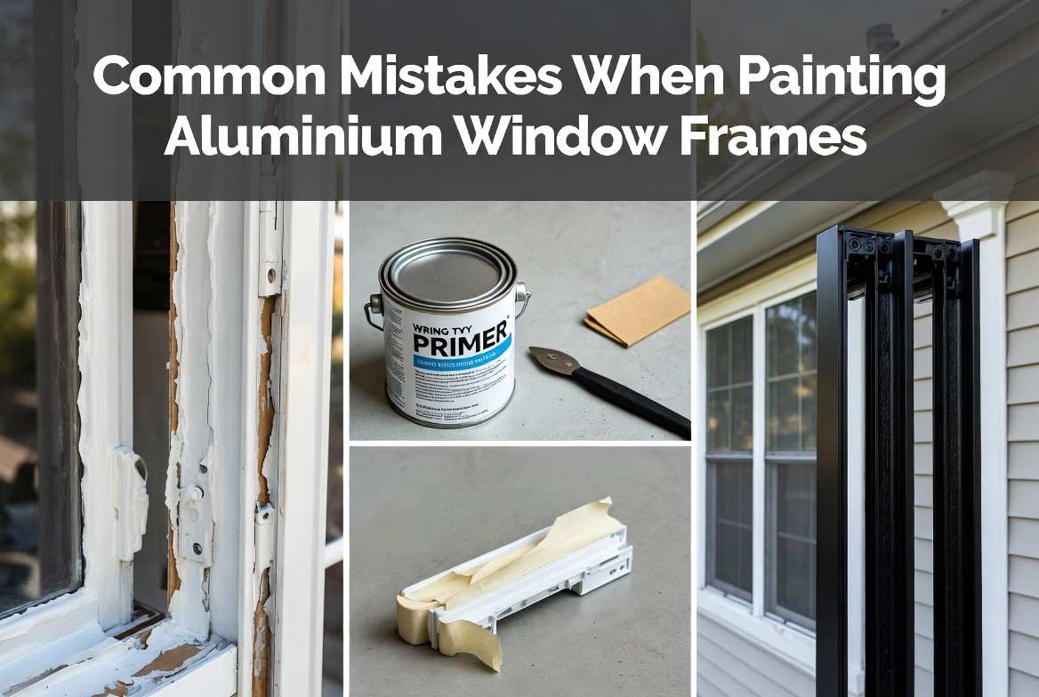 Common mistakes vs correct results when painting aluminium window frames